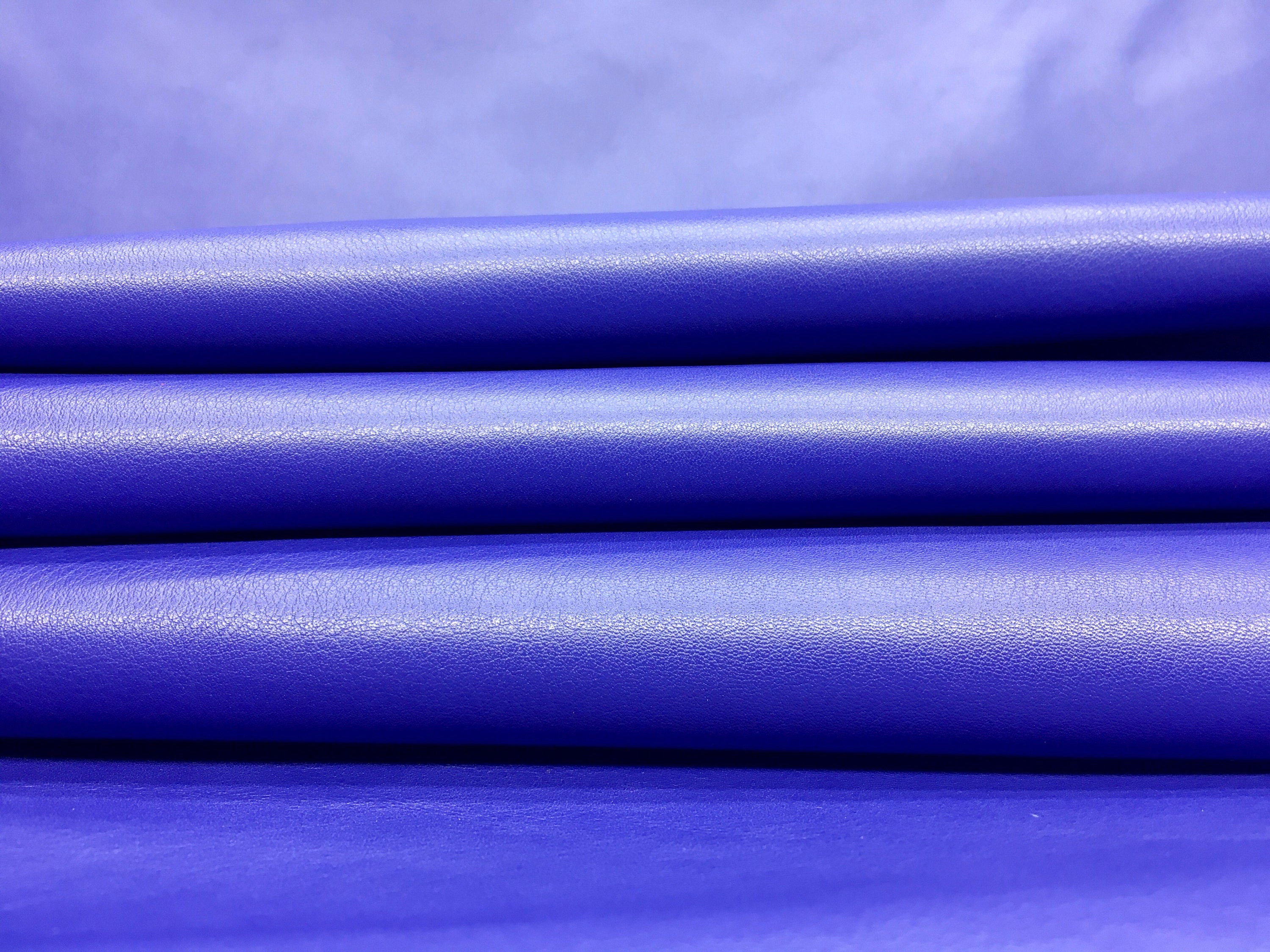 Electro Blue 100% real Leather | 1.4 mm | 3 4 OZ | Full sides hides | Precut sheets panels | Natural cow skins