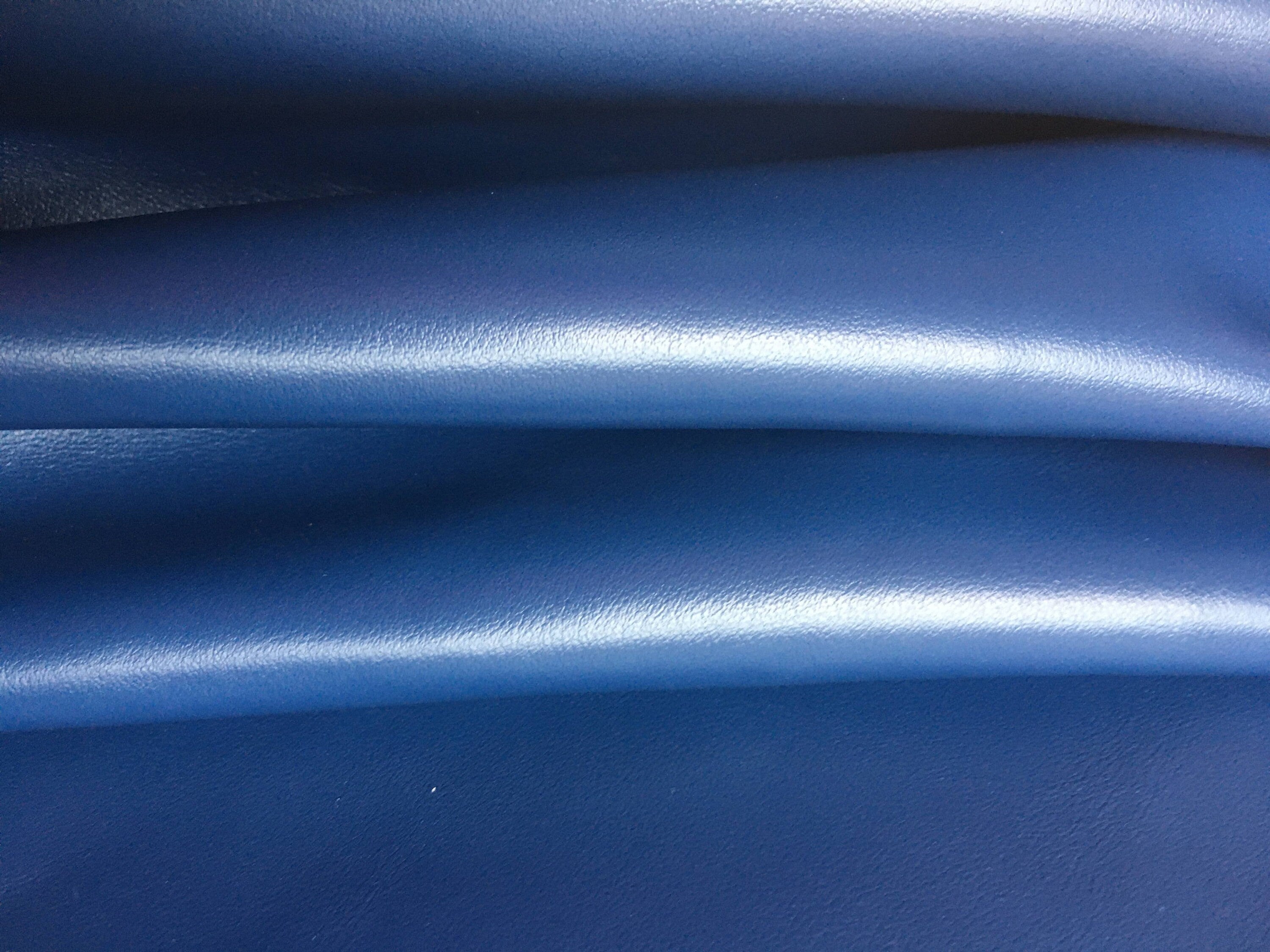 Blue Leather Nappa Real Cow hide 1.4/ 1.5 mm 3 4 OZ  for bags, shoes, wallets, crafts, furniture, car seats