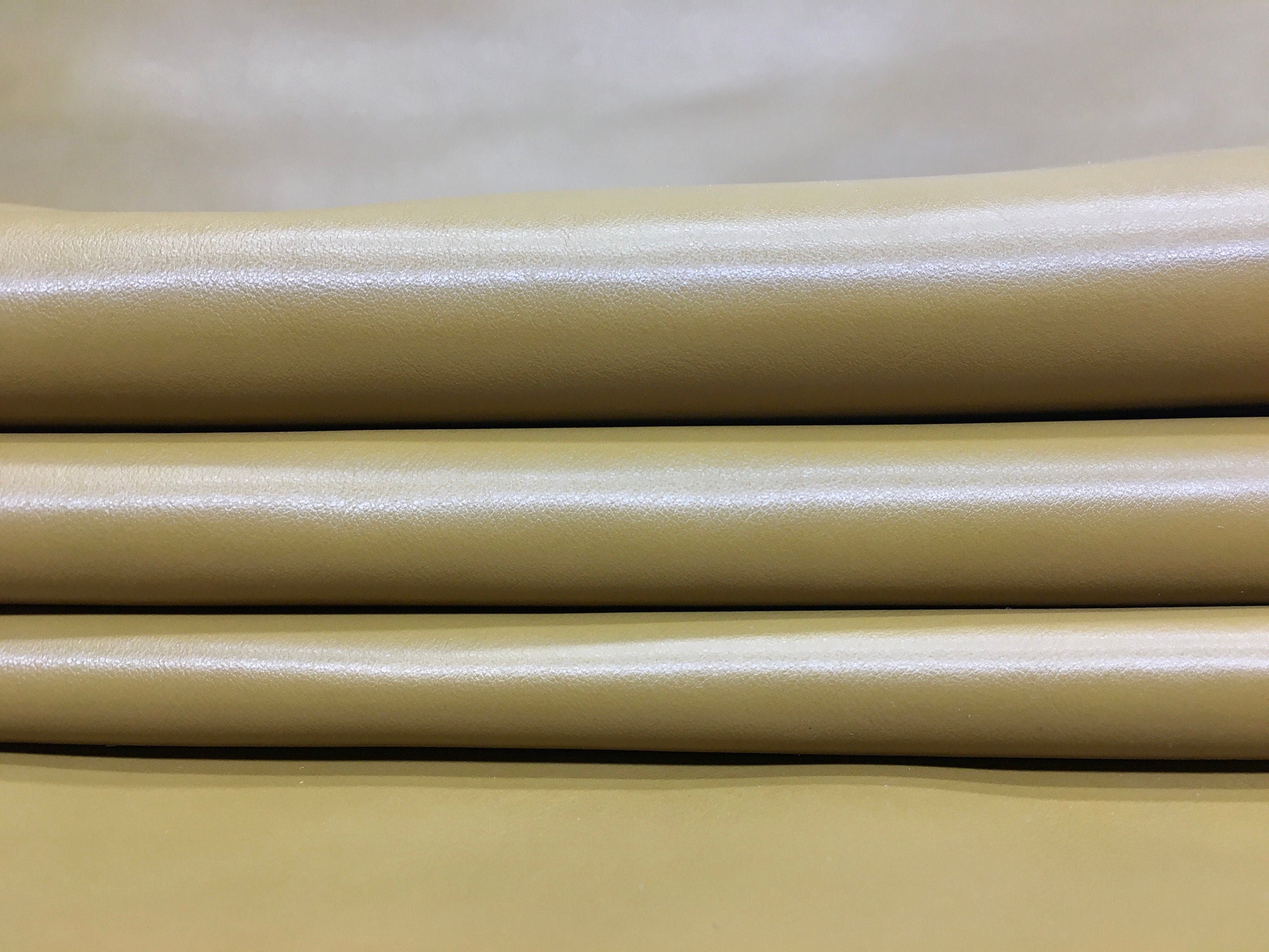 Sand brown 100% real leather | 0.8/1.0 mm | 2/3 OZ | natural cow hide side | Precut panels sheets