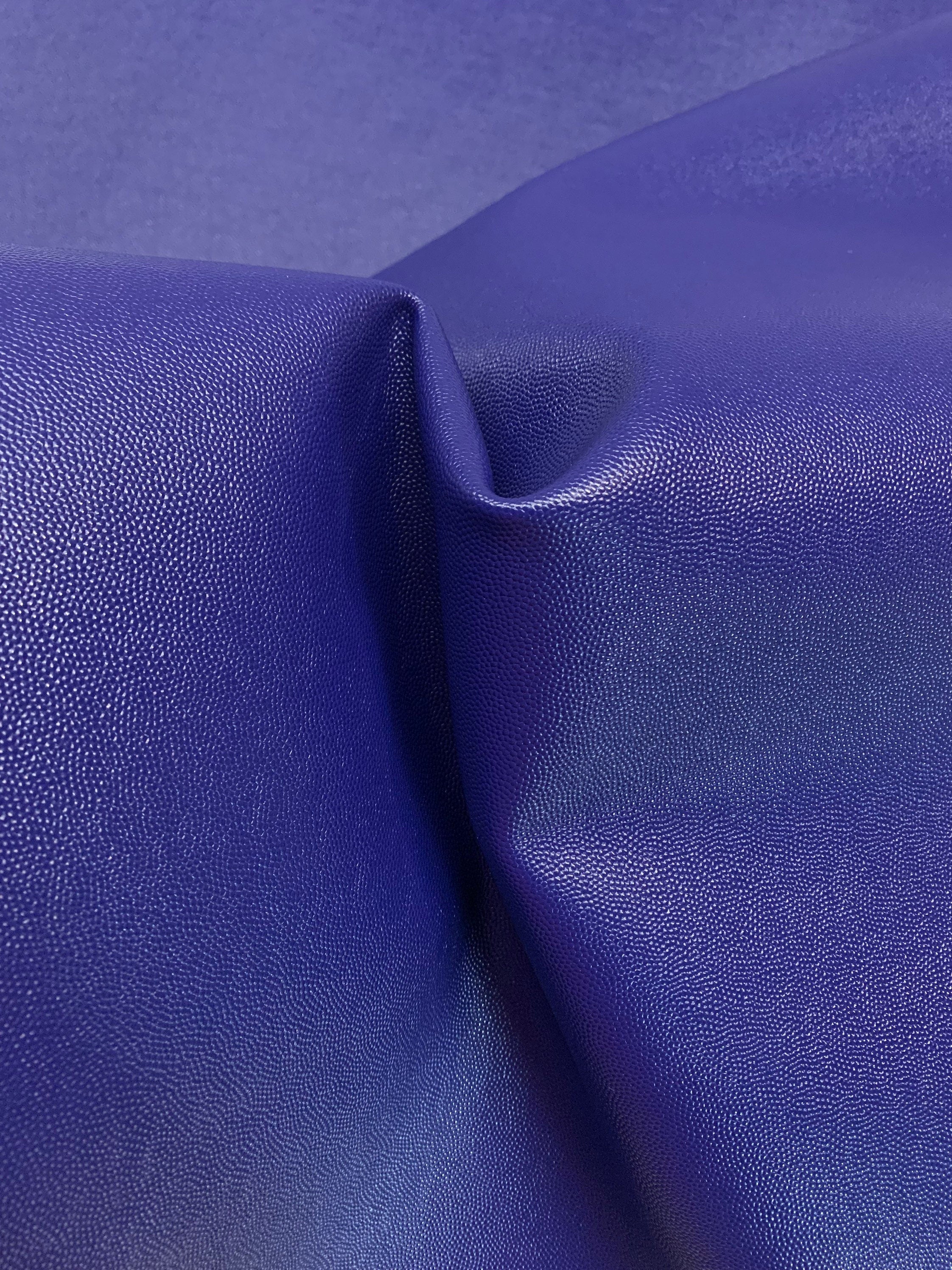 Royal Blue leather caviar Pebbled cow | 1.4 mm | 3-4oz | Real natural hide skin | Precut sheets panels