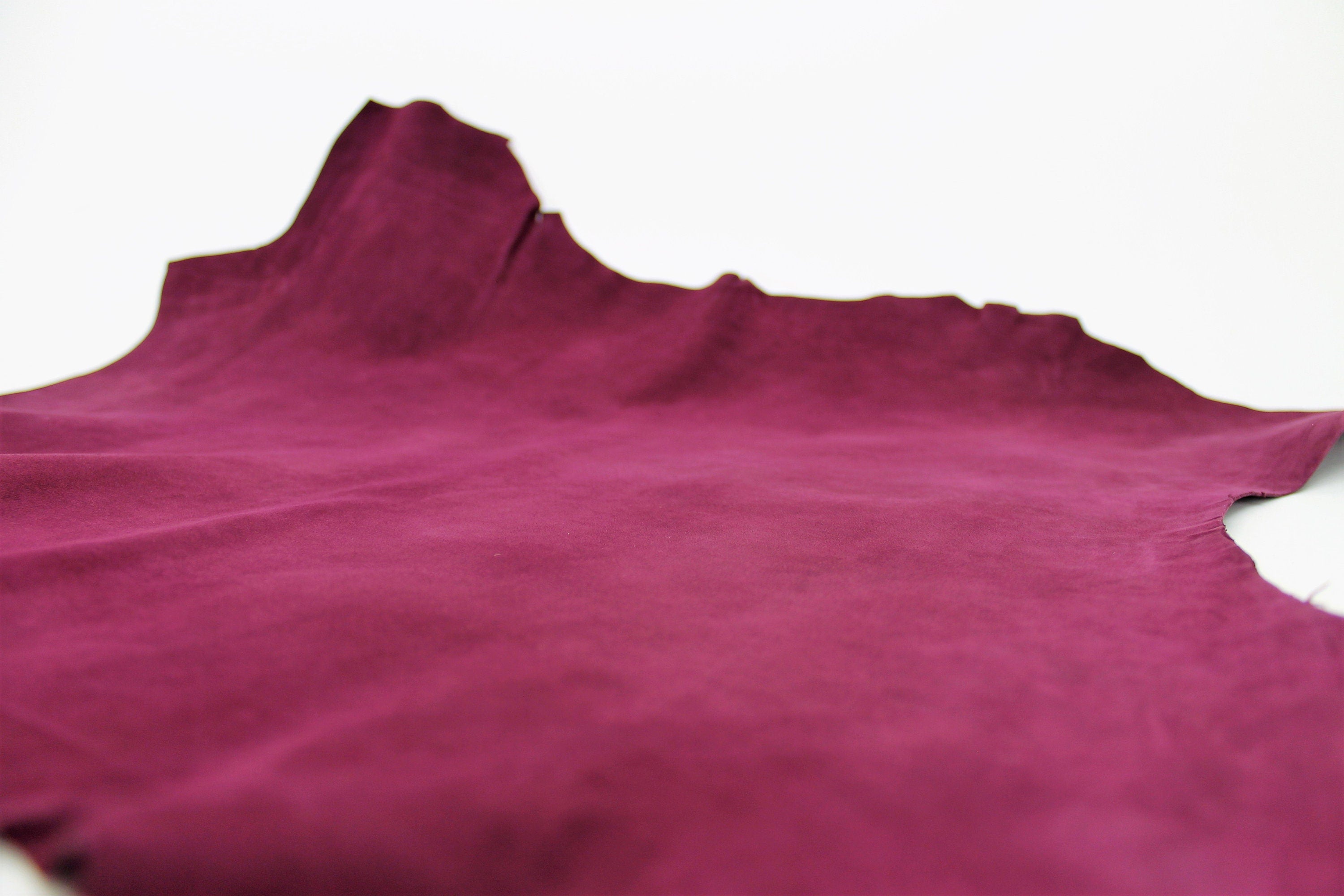 Suede Burgundy Violet Purple natural goat leather 0.8/1.0 mm 2-3 oz  hides