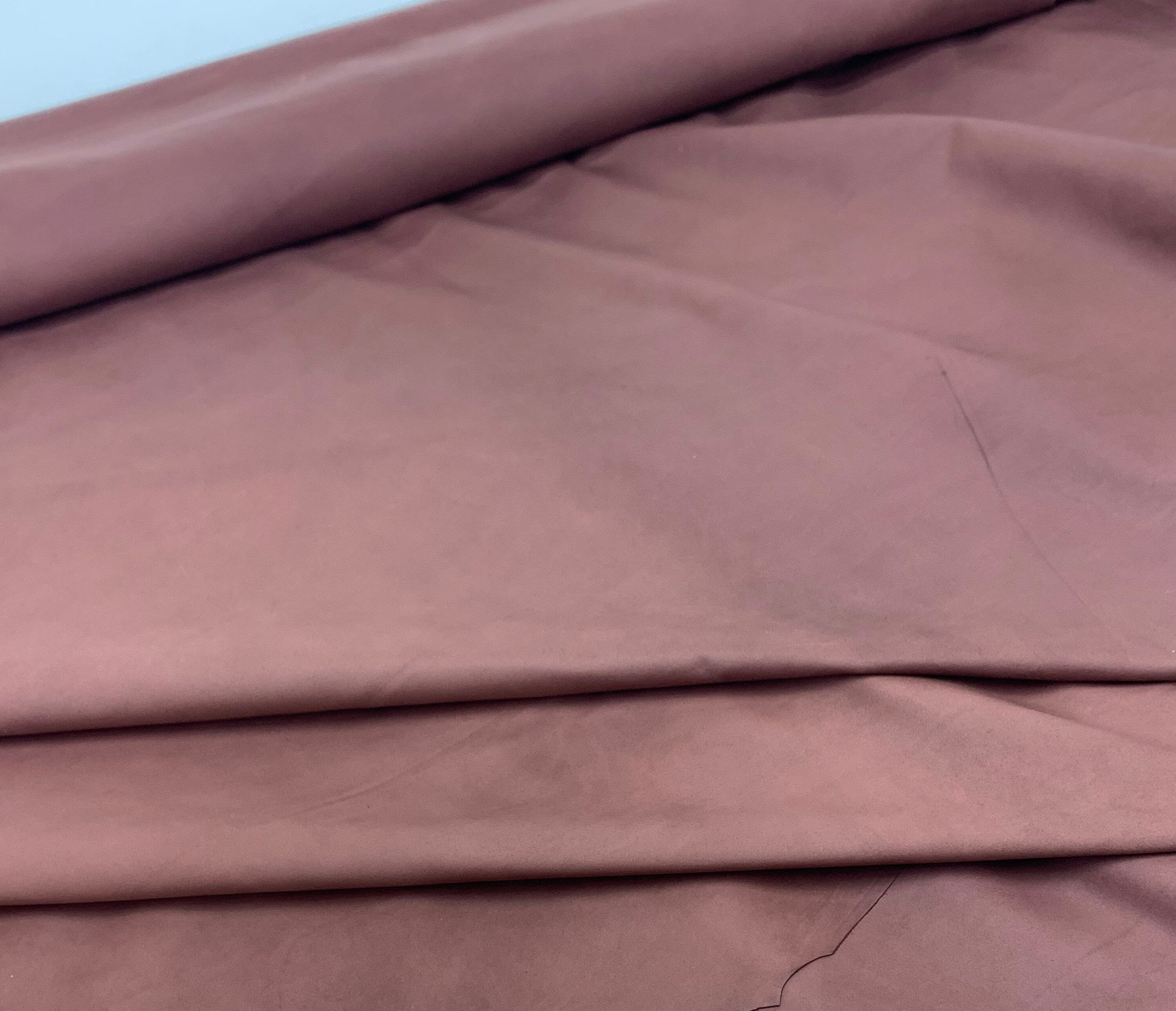 Thin Burgundy nubuck leather| rosewood pink| 0.3-0.4 mm | Soft, elastic | Calf hides skins | For gloves garment dress suit jacket pants