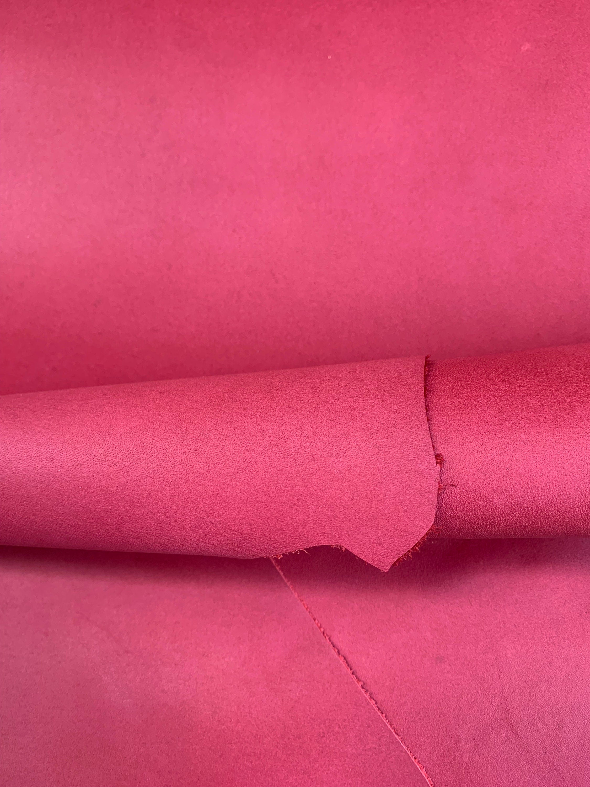 Pink red raspberry real leather| calf | smooth | 0.8-1mm 2-3oz