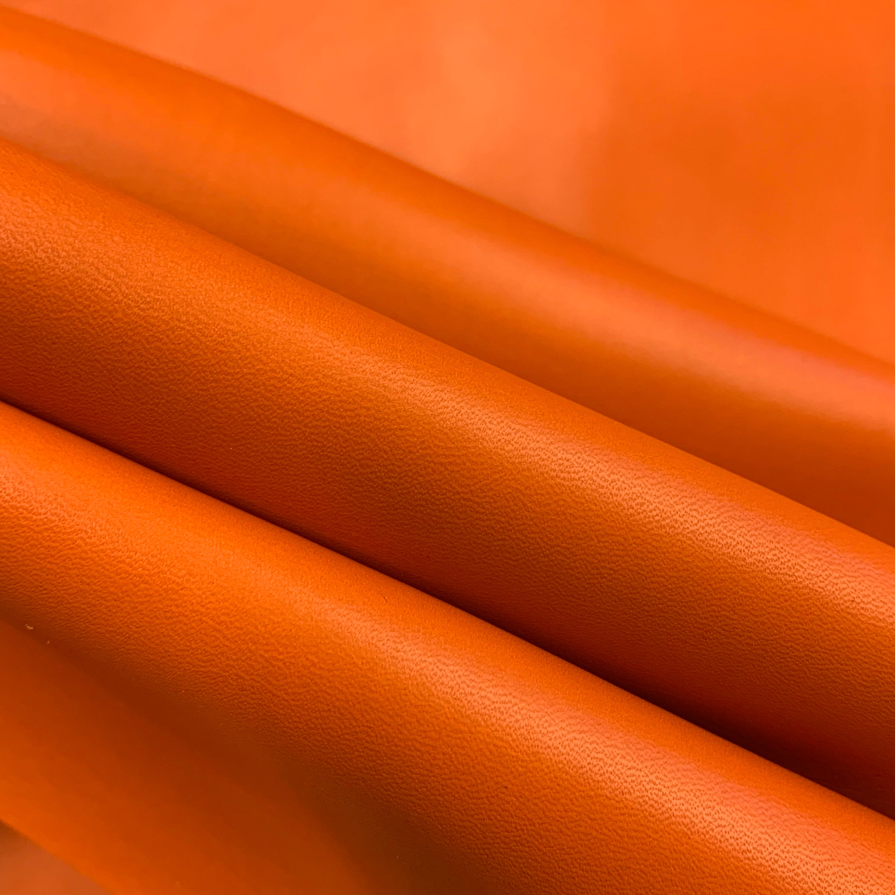 Orange soft cow leather| 1.2-1.5mm |3-4 oz | Real natural hide skin | Precut sheets panels | leathercraft, bags | carrot orange