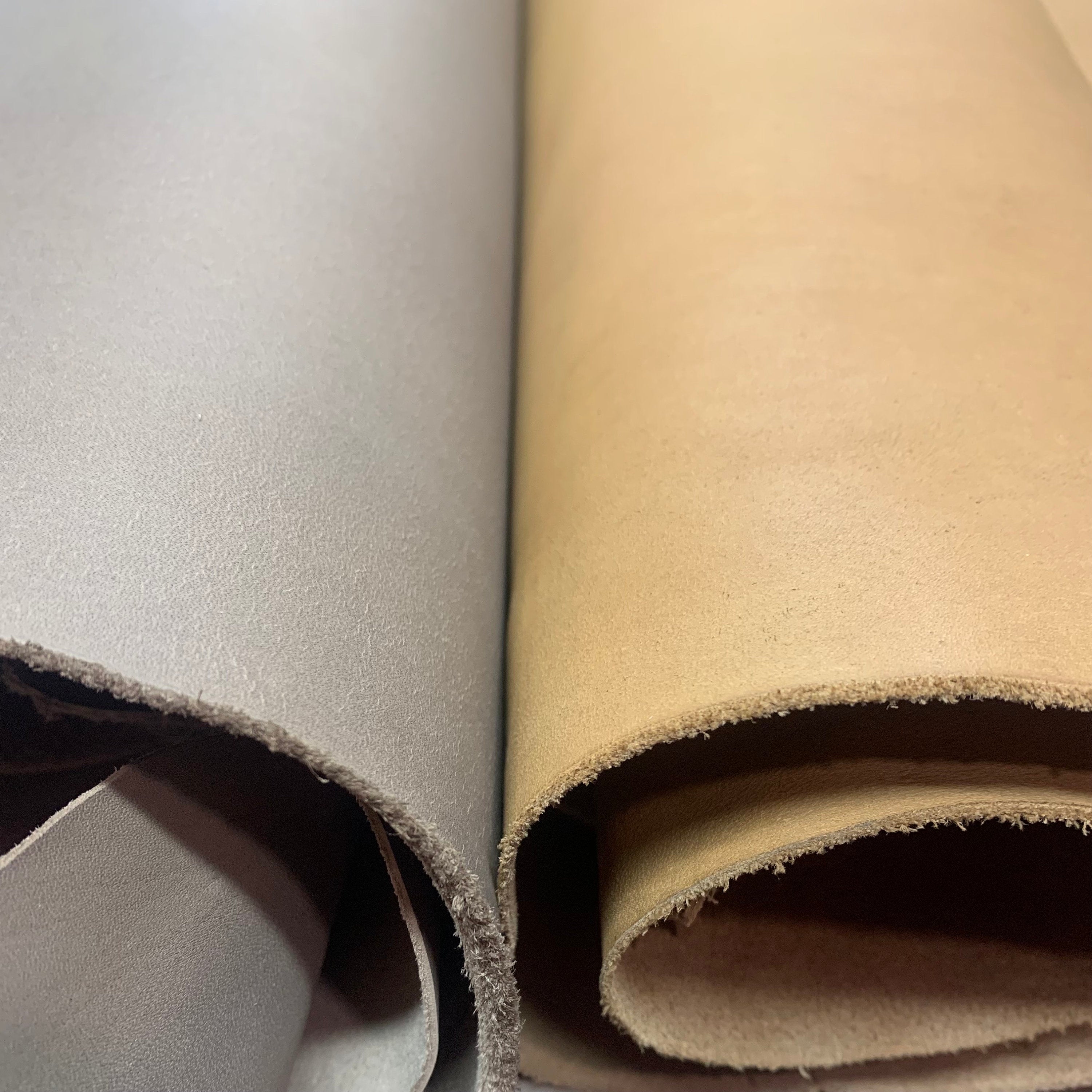 Tan Gray real leather| calf| vintage crust |without finish | 1mm 2.5oz | leathercraft | for diy, aprons, vintage items, shoes, bags