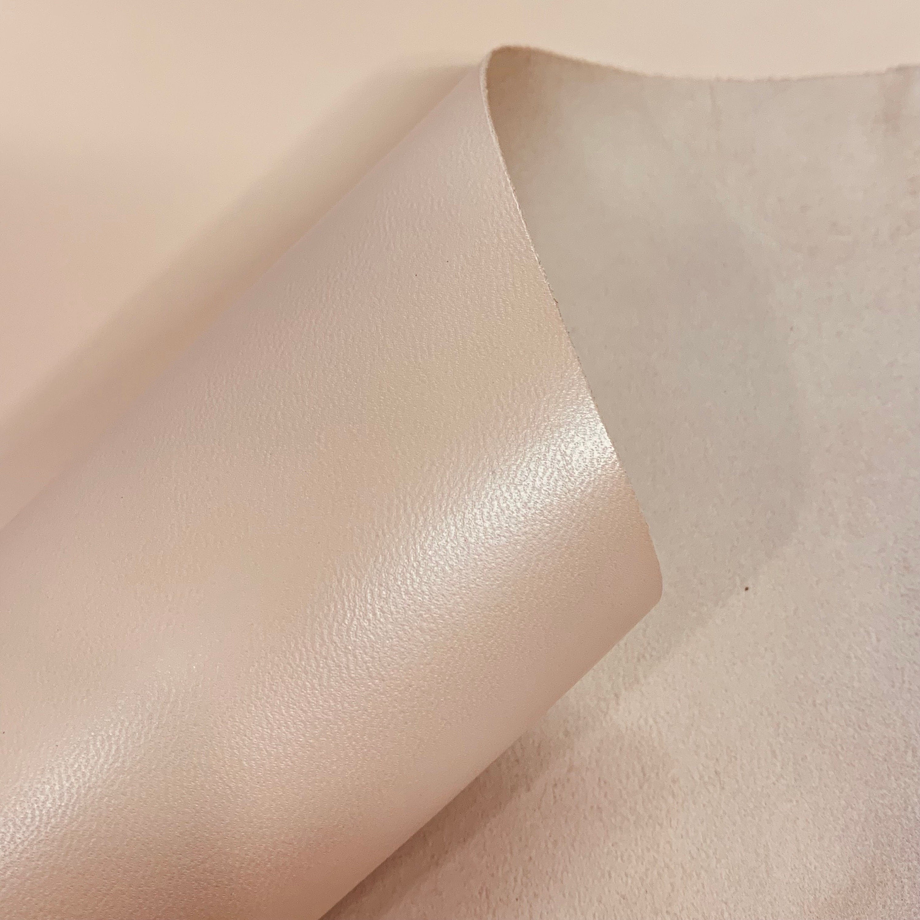 Beige pink Goat Nappa leather | thin 0.8mm | 1-2 oz | Stiff temper for lining shoes wallets bags