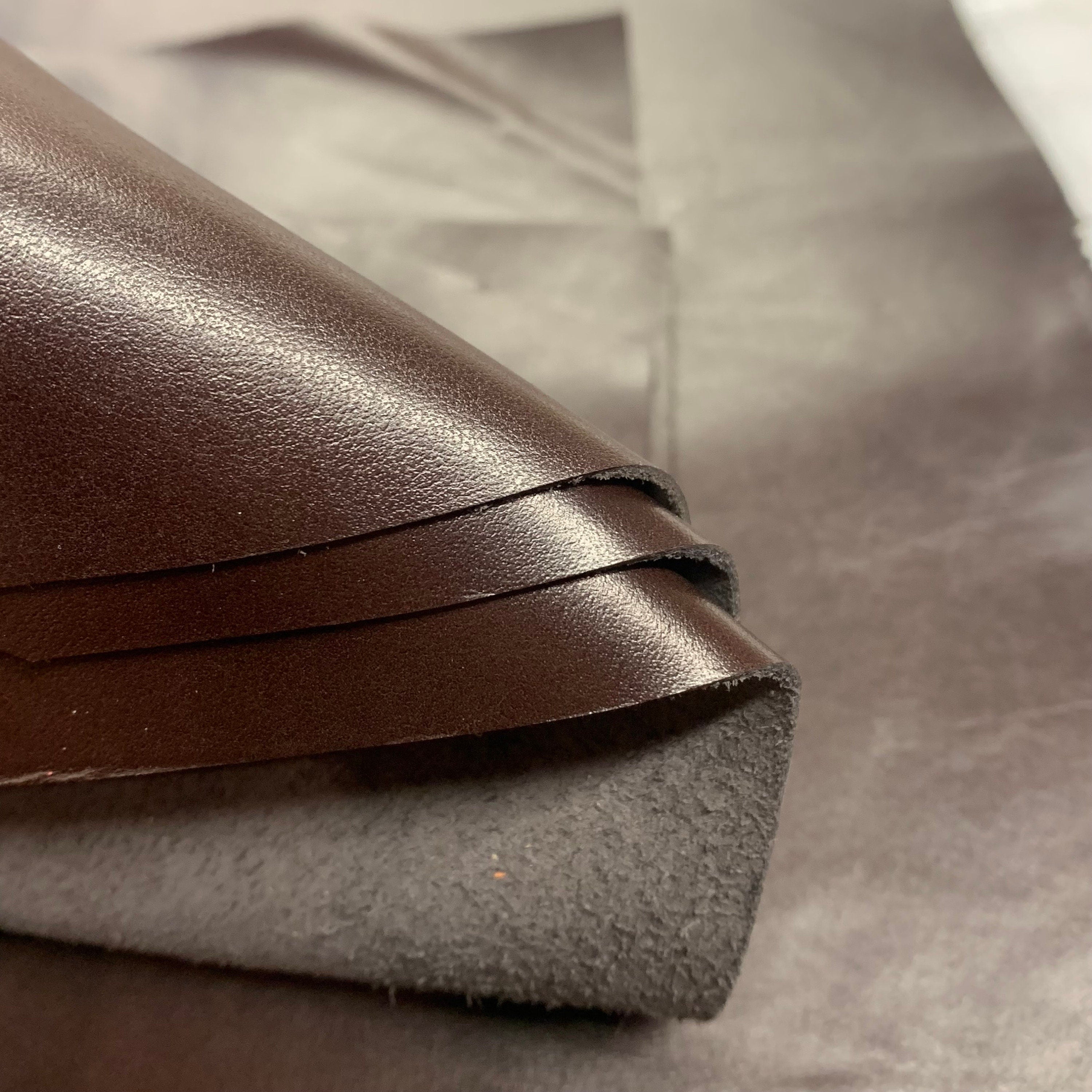 Dark Brown leather 100% Real | 1 mm 3 oz  |precut sheets panels for leathercraft bags shoes upholstery