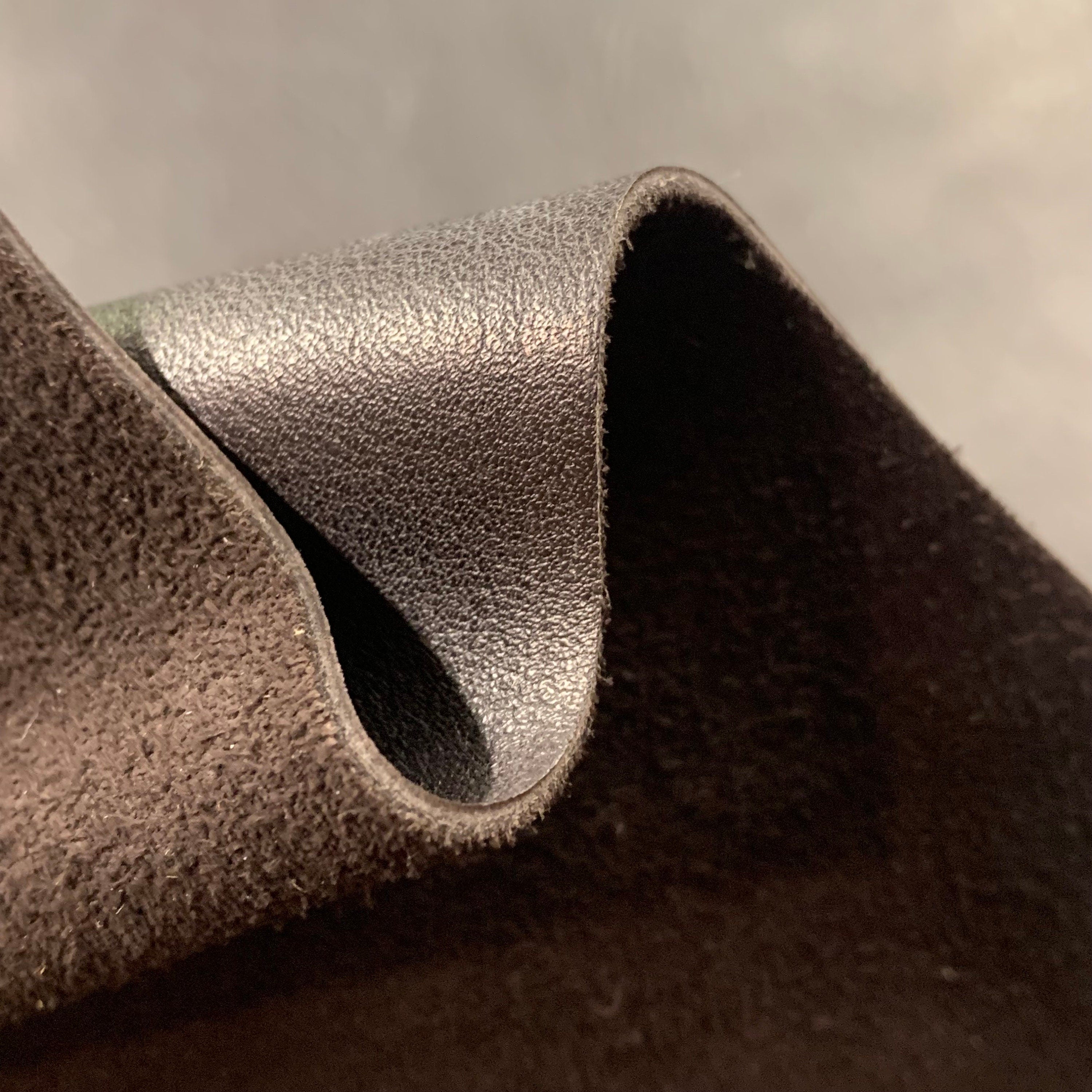 Dark brown leather | full grain 100% cowhide leather thick | 1.8 mm| 4-5OZ| oil tanned soft for boots, bags, upholstery