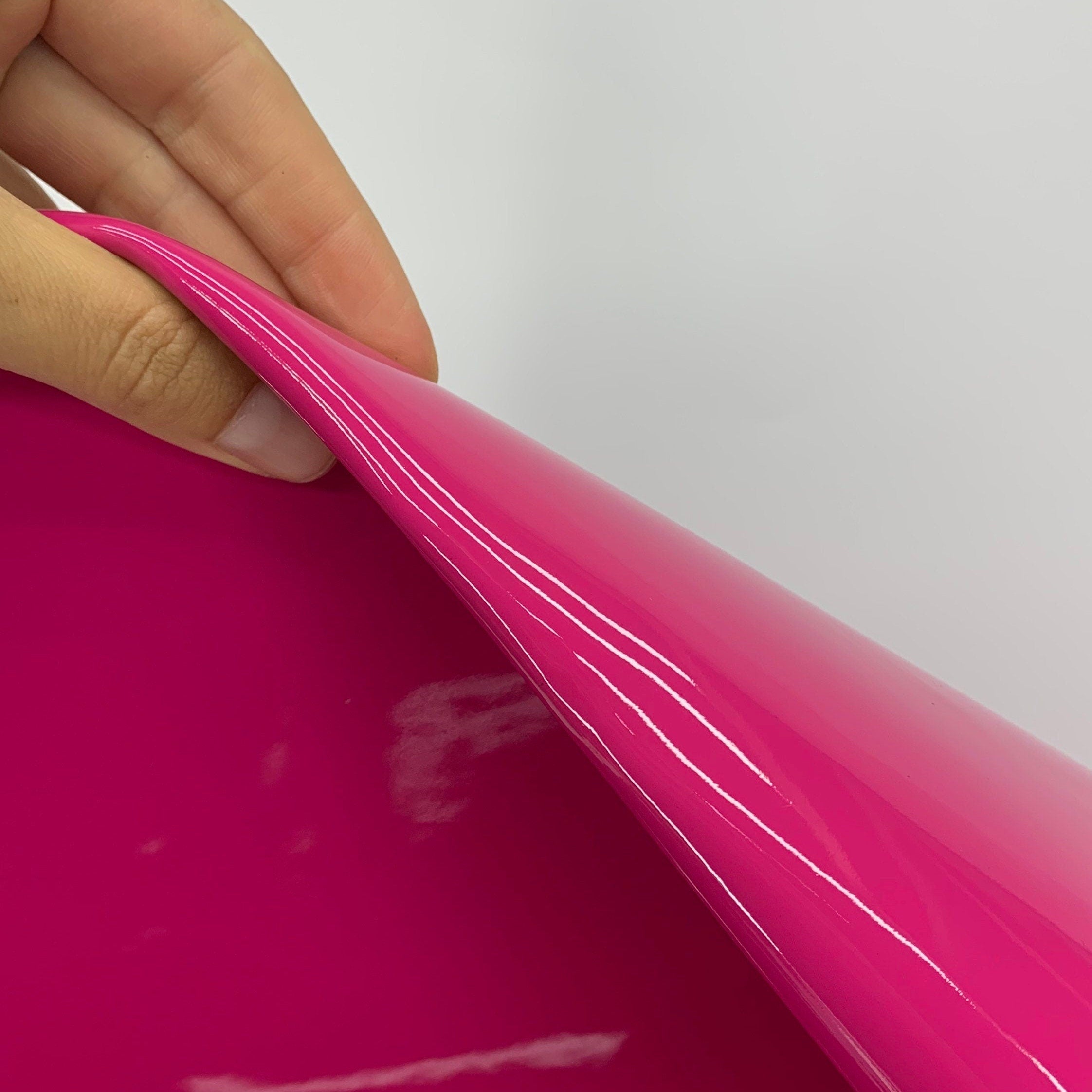 Pink patent leather Raspberry |2-3 oz 1 mm | glossy precut panels sheets for purses, shoes, leathercraft