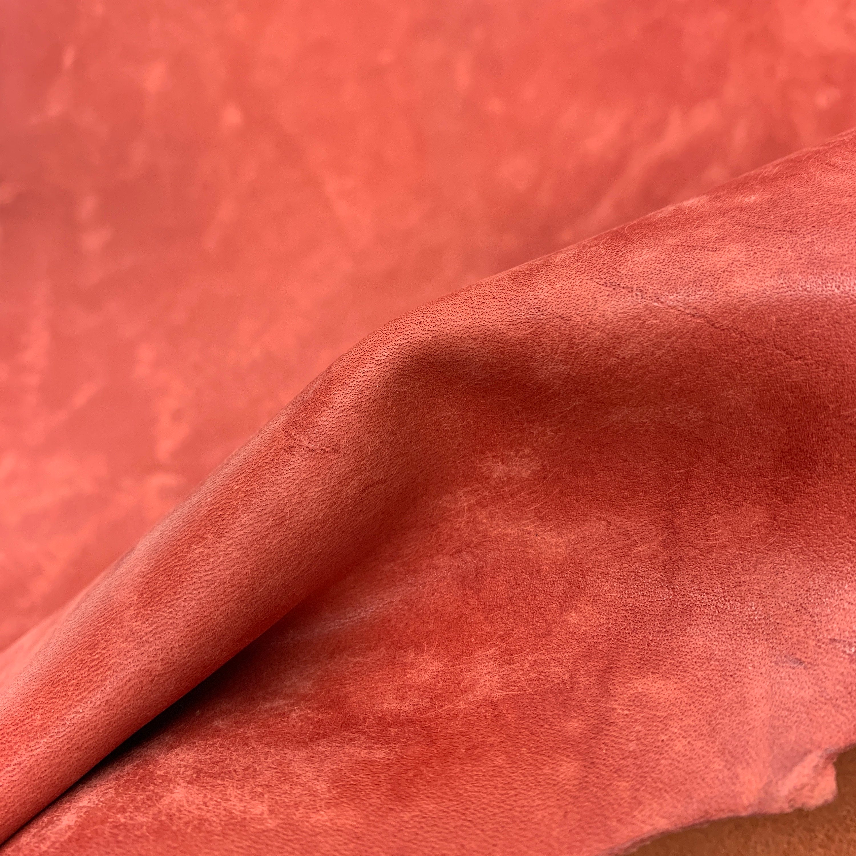 Red Leather | Maya pueblo Vegetable tanned sheets | Top Grain 1.4 mm 3-4 OZ | for bags, shoes, purses, wallets