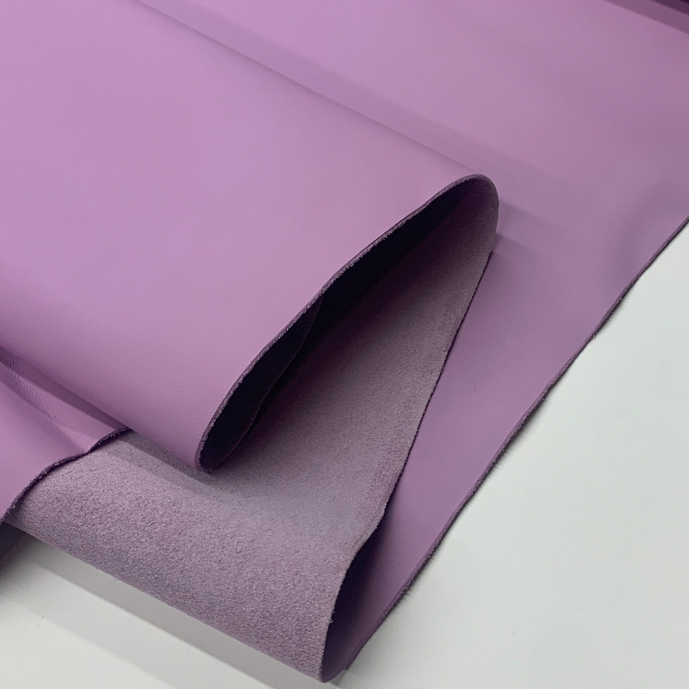 Purple lilac leather nappa Full Grain Side | 1.5 mm 3-4 OZ | light | Real natural leather | Flat surface | sheets panels precut leathercraft