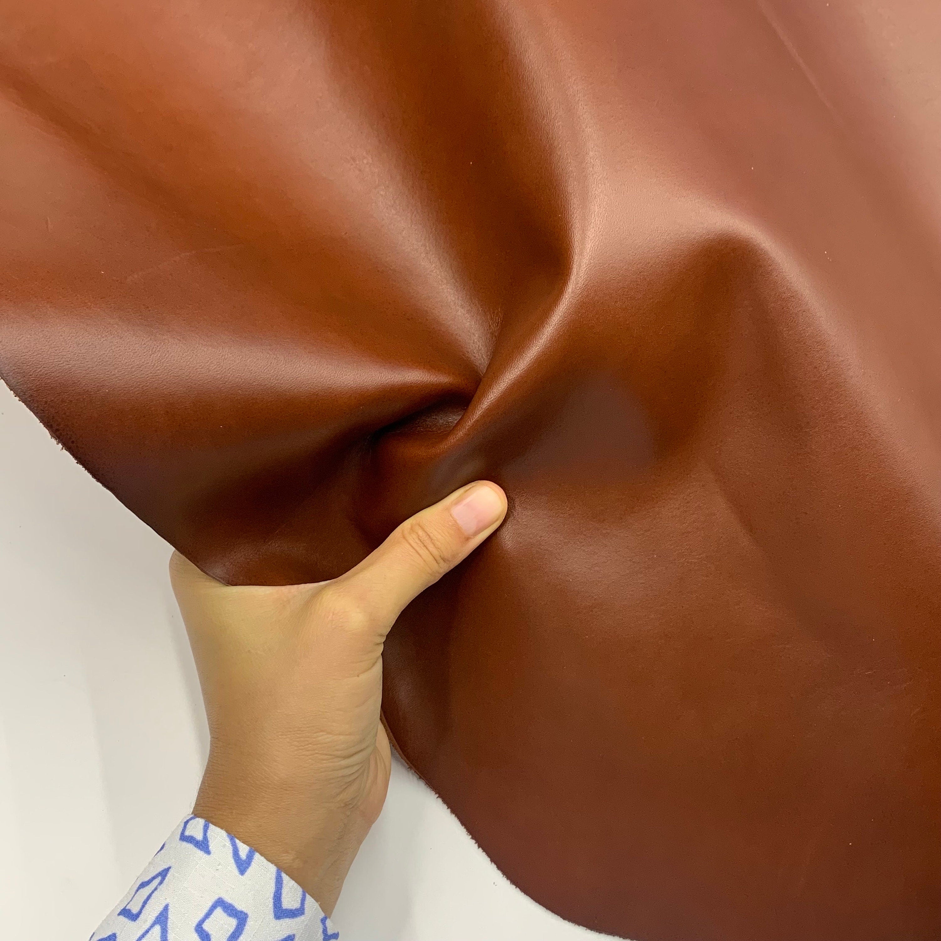 Brown leather | Italian Vegetable Tanned | Oil  tanned 100% natural | 1.5 mm 4 oz | Brown color | sheets pieces panels