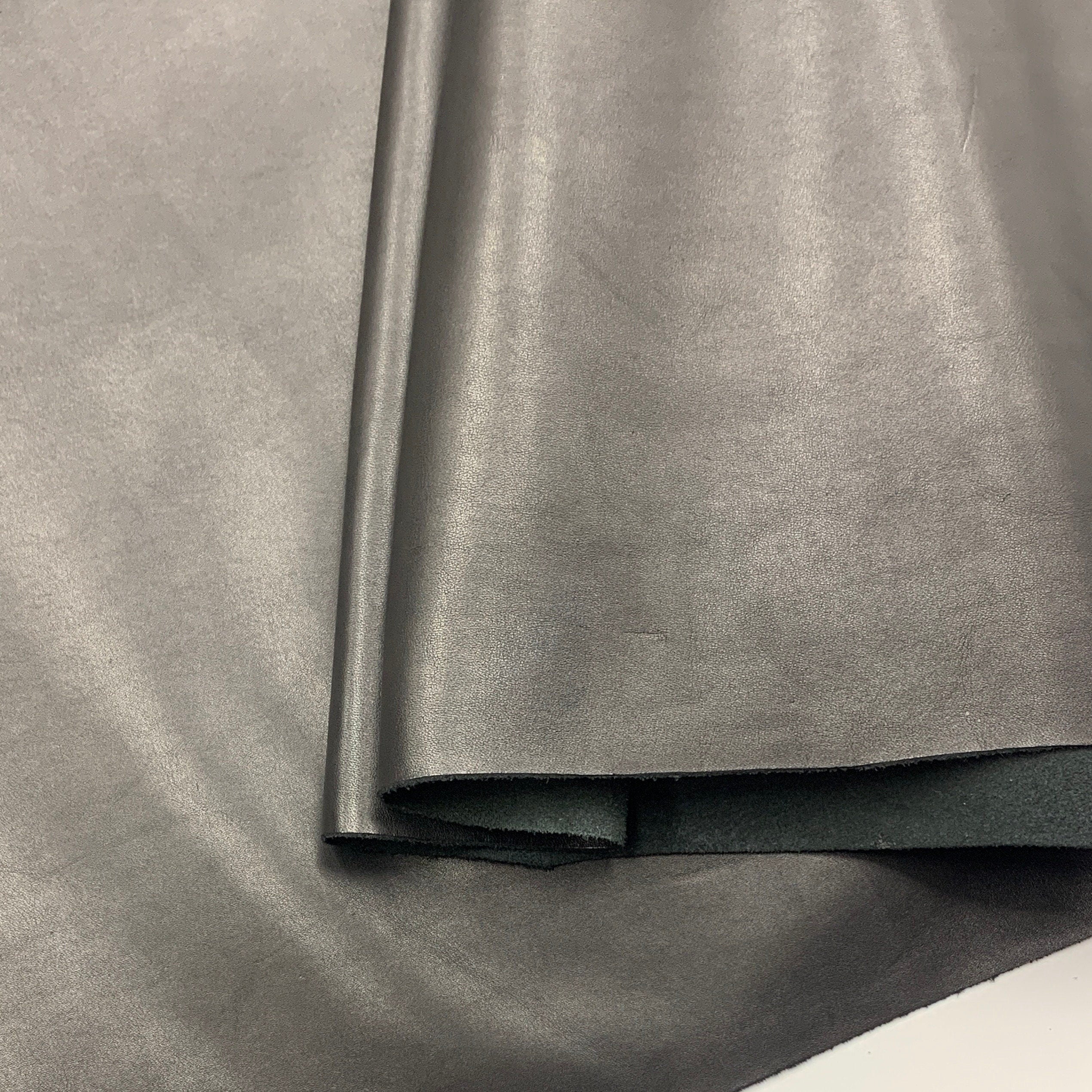 Black leather lux Thin soft | 1.2 mm 3oz  | Calf | soft versatile | hides sheets | for bags, shoes, clothing, bookbinding | leathercraft